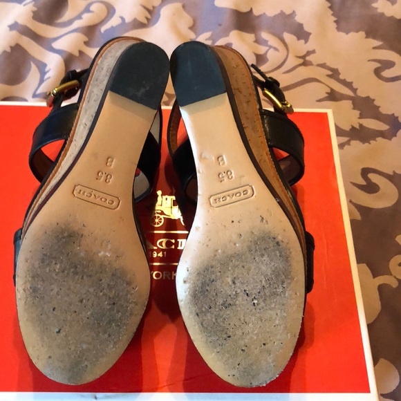 ❤️SOLD❤️ Coach Leather Wedges - Picture 6 of 6